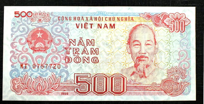 500 Dong - Wietnam 1988 r.
